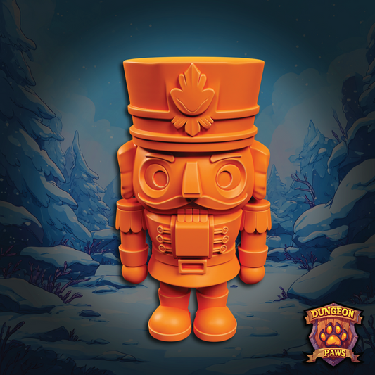 3D model of a chibi-style Christmas holiday nutcracker