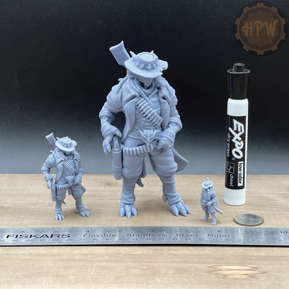 Male Dragonfolk Gunslinger | 3D Resin Print
