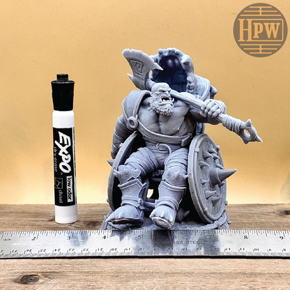 God Hewer Groc | Orc Barbarian Miniature | 3D Resin Print