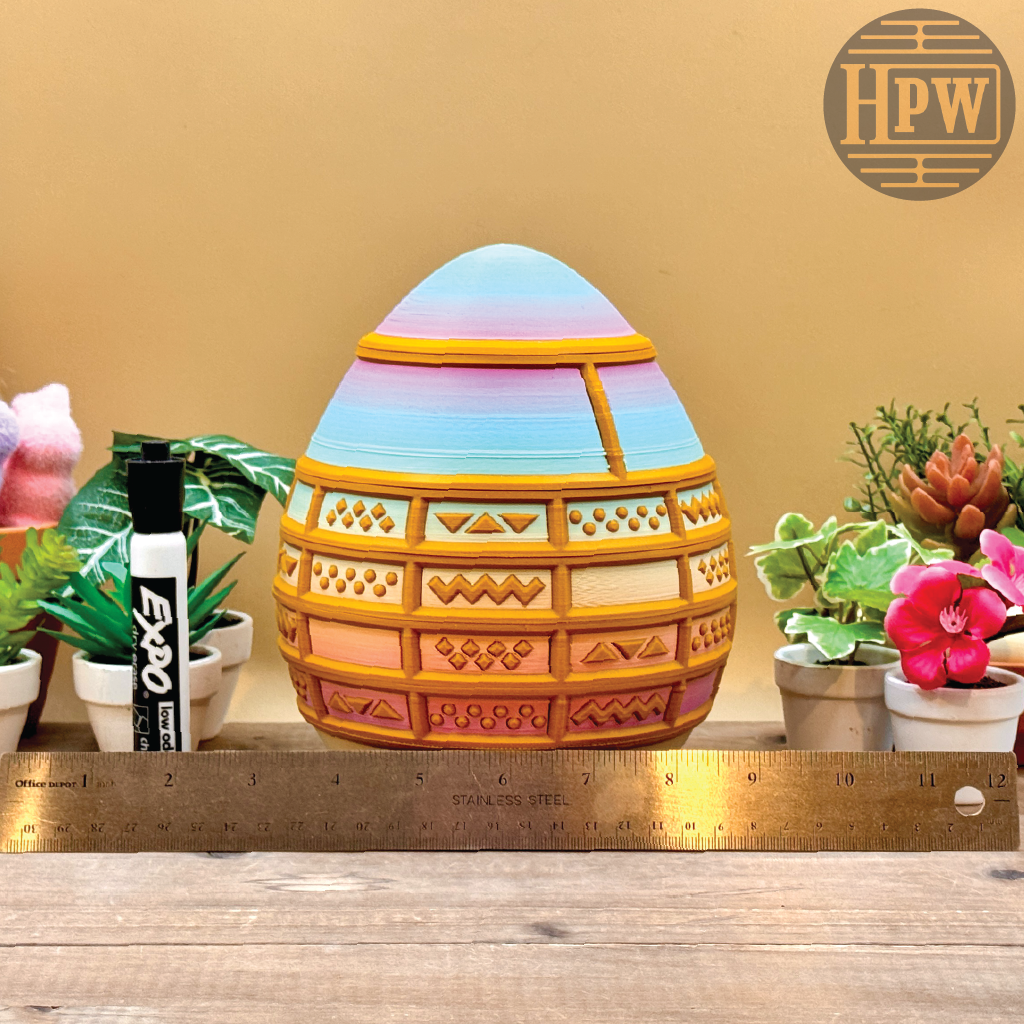 Easter Egg Lockbox | Holiday Puzzle | 3D Filament Print