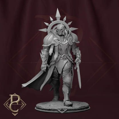 3D render of Thakron chaos knight with a smooth helmet