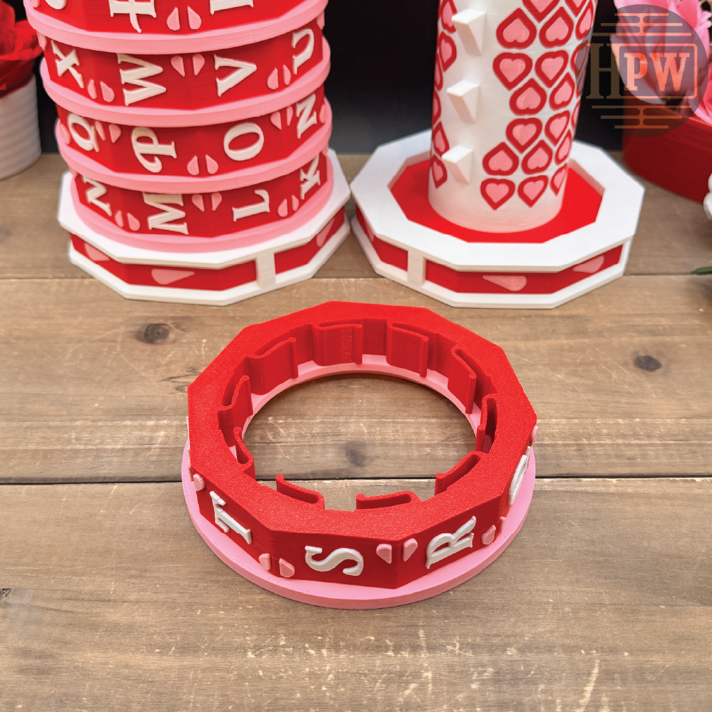 Valentines Lockbox | Puzzle Box | 3D Filament Print