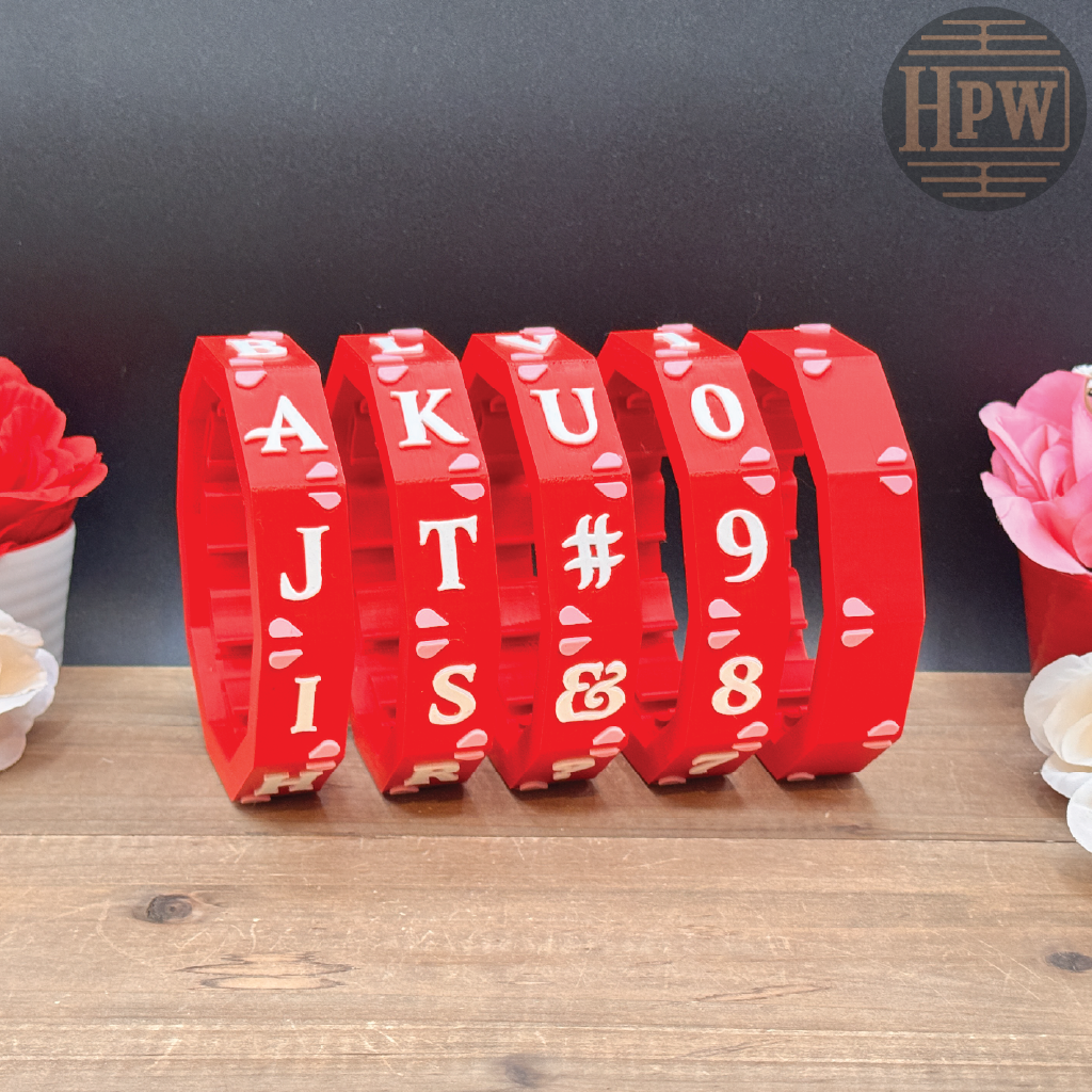 Valentines Lockbox | Puzzle Box | 3D Filament Print