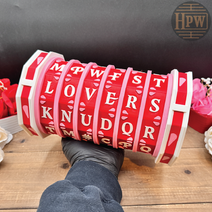 Valentines Lockbox | Puzzle Box | 3D Filament Print