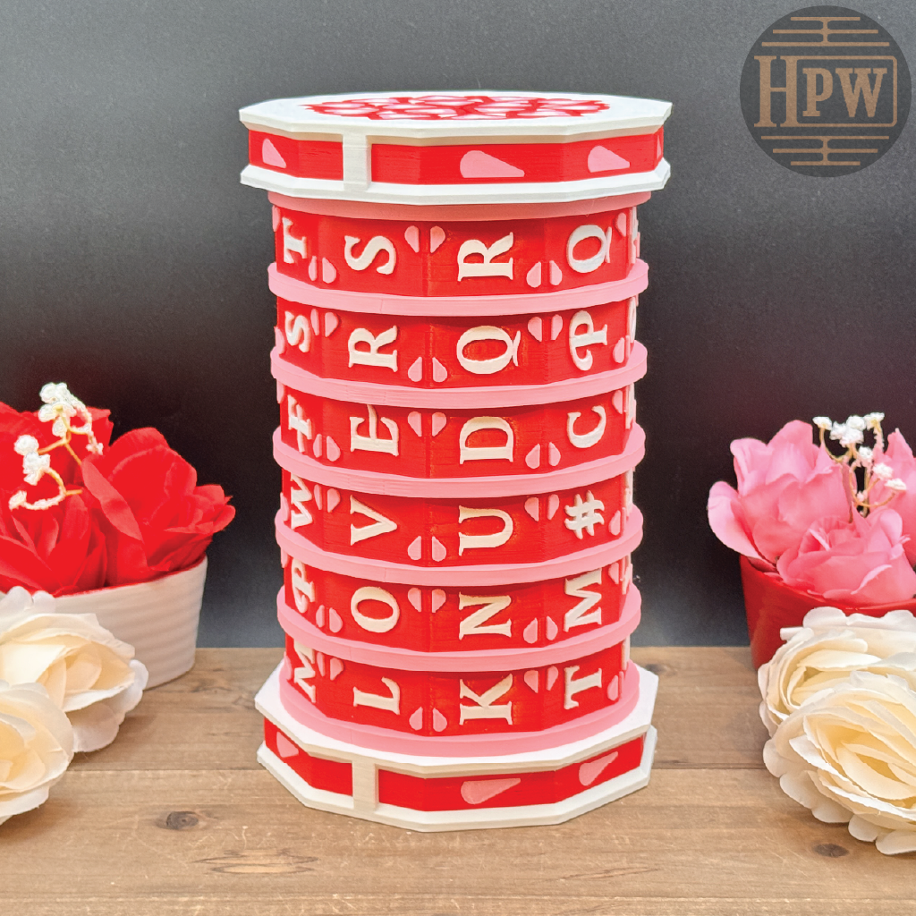 Valentines Lockbox | Puzzle Box | 3D Filament Print