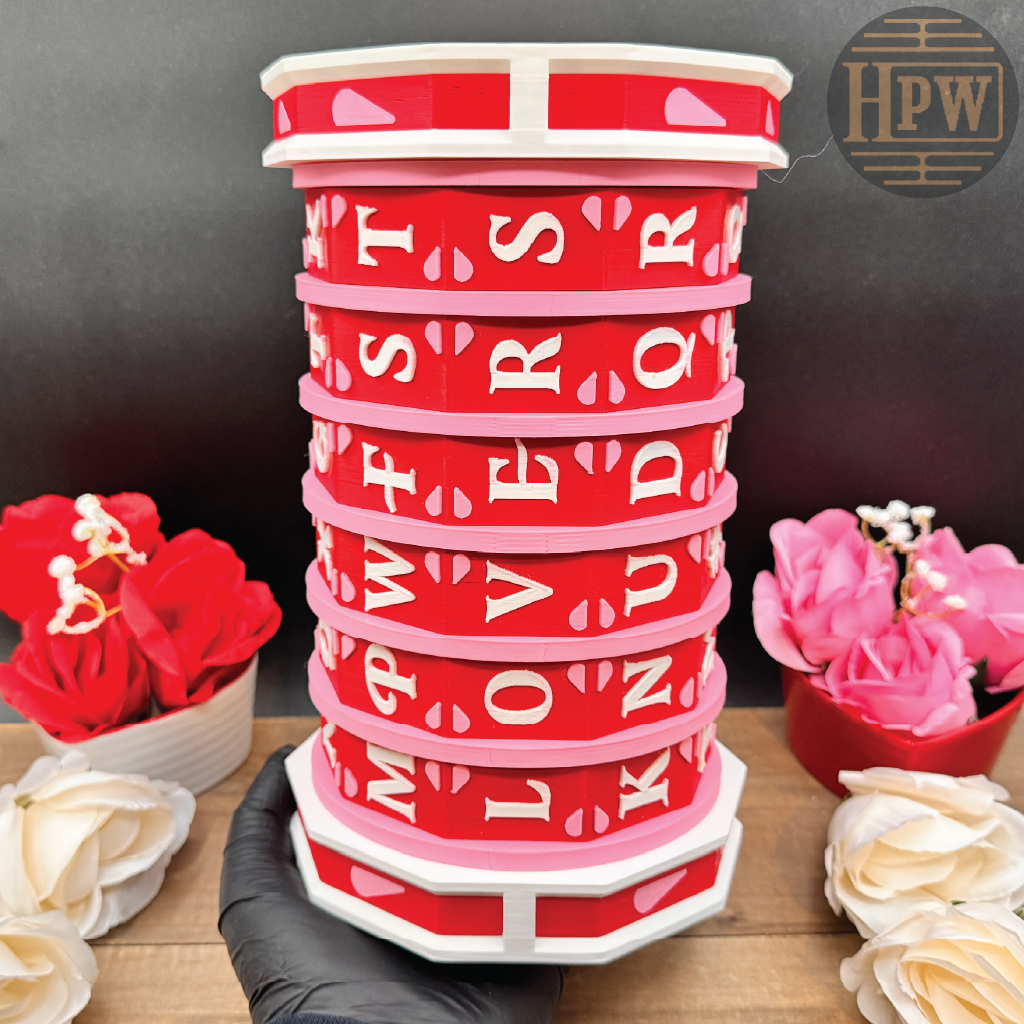 Valentines Lockbox | Puzzle Box | 3D Filament Print
