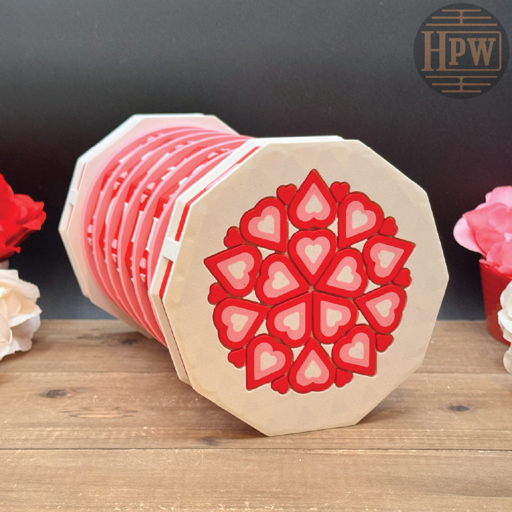 Valentines Lockbox | Puzzle Box | 3D Filament Print