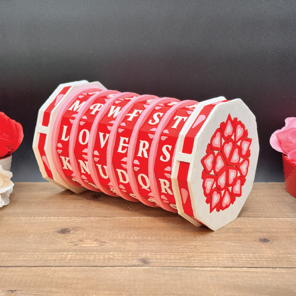 Valentines Lockbox | Puzzle Box | 3D Filament Print