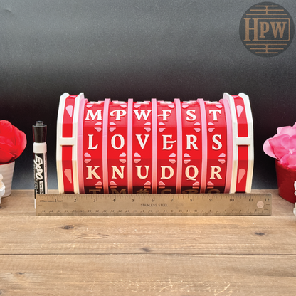 Valentines Lockbox | Puzzle Box | 3D Filament Print