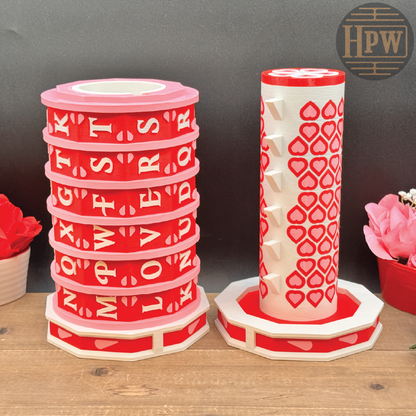 Valentines Lockbox | Puzzle Box | 3D Filament Print