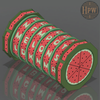 Watermelon Lockbox | Puzzle Box | 3D Filament Print