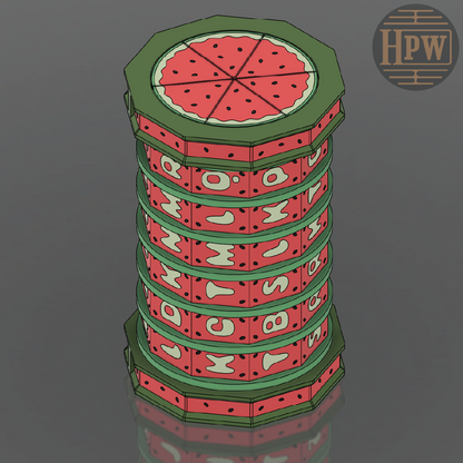 Watermelon Lockbox | Puzzle Box | 3D Filament Print