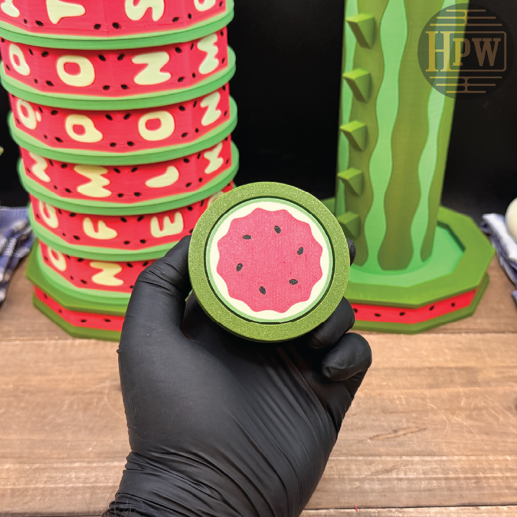 Watermelon Lockbox | Puzzle Box | 3D Filament Print
