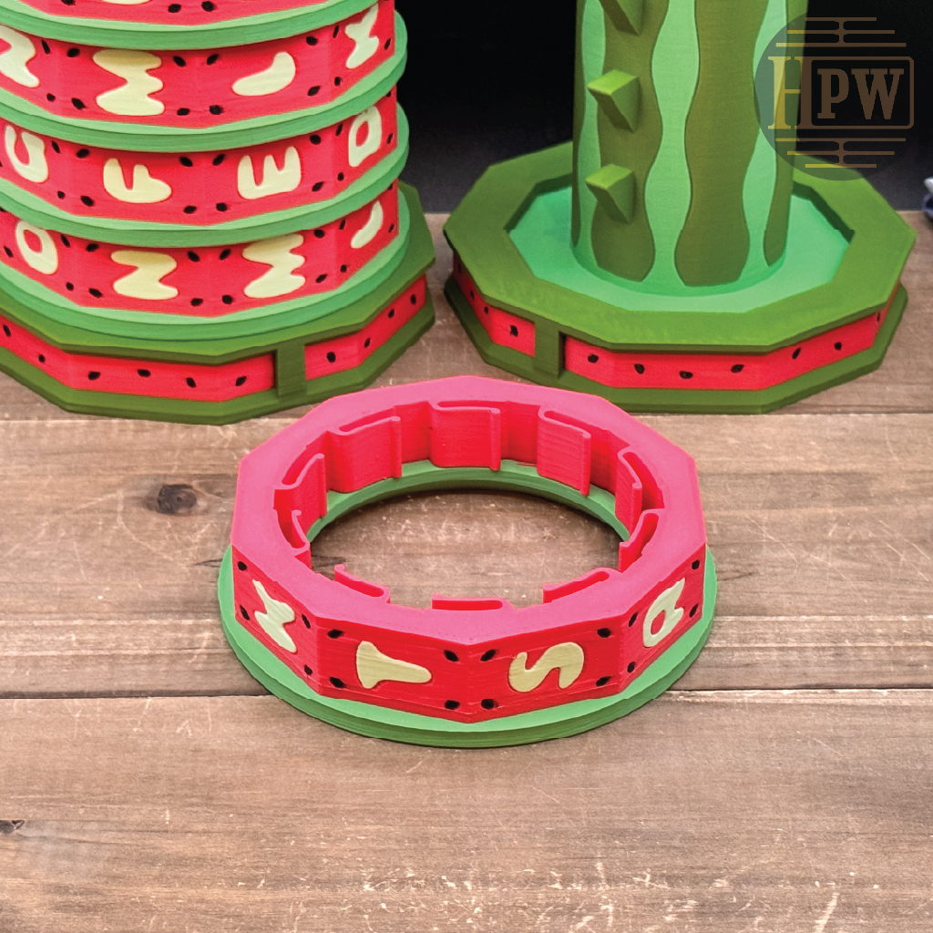 Watermelon Lockbox | Puzzle Box | 3D Filament Print