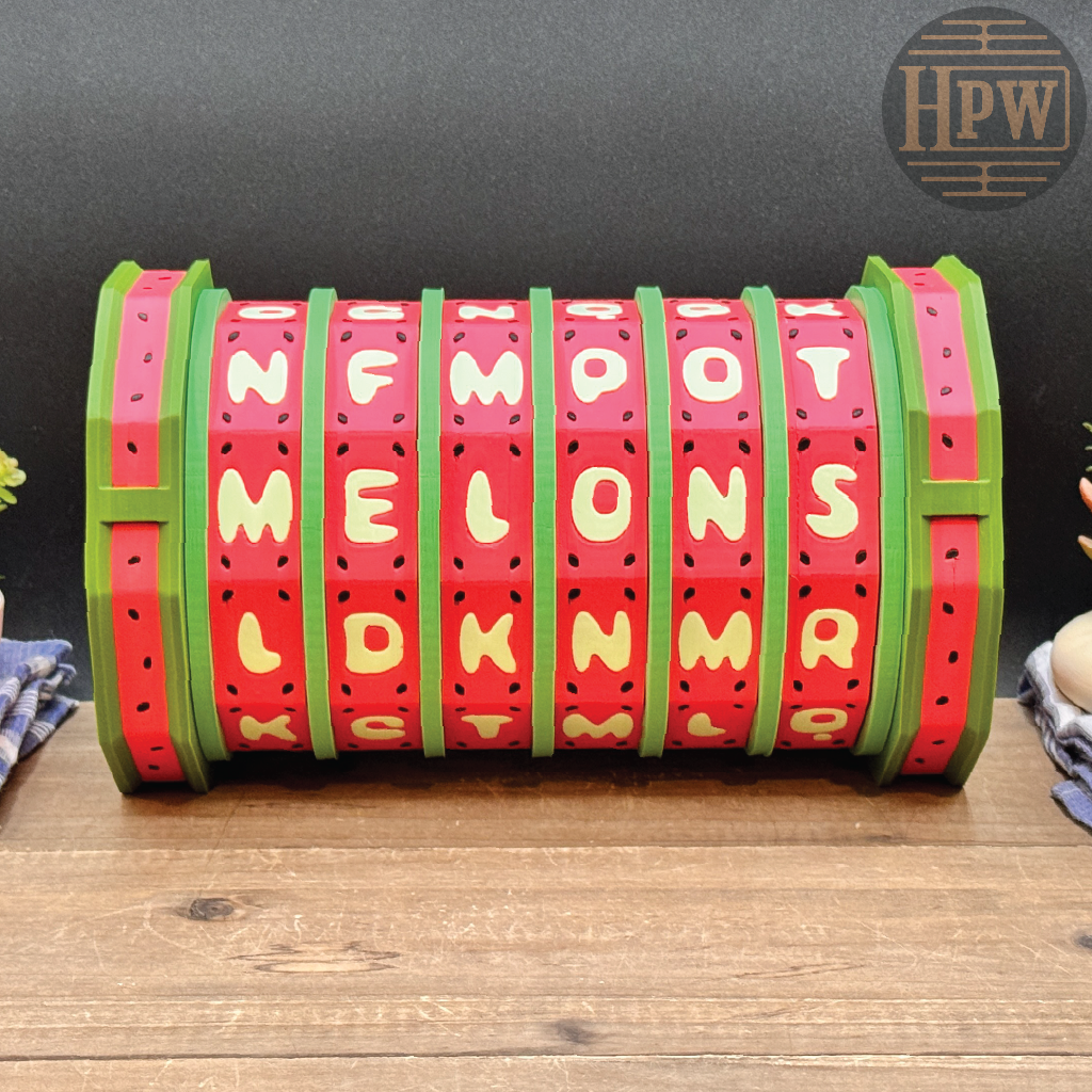 Watermelon Lockbox | Puzzle Box | 3D Filament Print