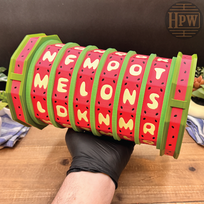Watermelon Lockbox | Puzzle Box | 3D Filament Print