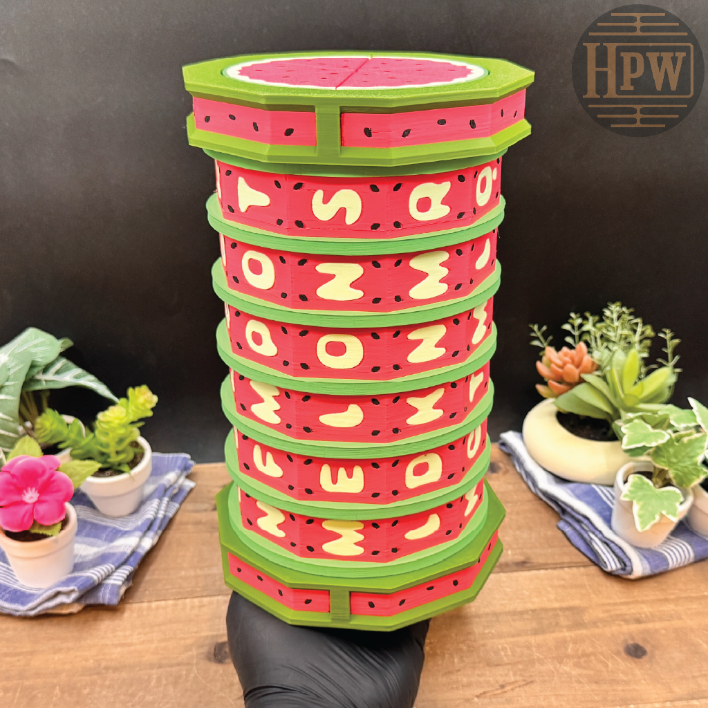 Watermelon Lockbox | Puzzle Box | 3D Filament Print