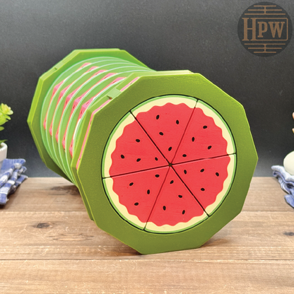 Watermelon Lockbox | Puzzle Box | 3D Filament Print