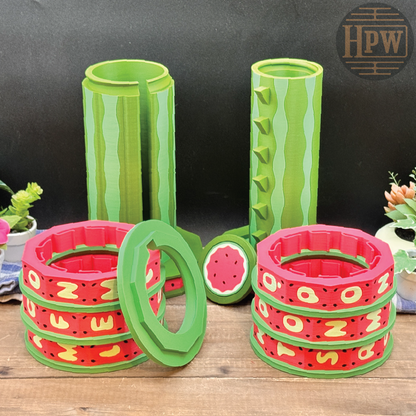 Watermelon Lockbox | Puzzle Box | 3D Filament Print
