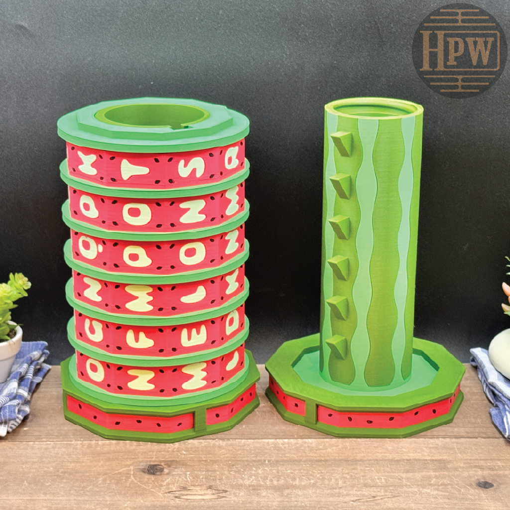 Watermelon Lockbox | Puzzle Box | 3D Filament Print