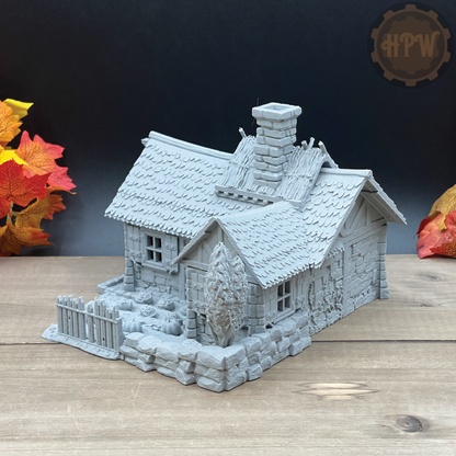 Pumpkin Cottage | Farming House | Miniature Gaming Terrain Kit | 3DP4U | Medieval Town Set 4