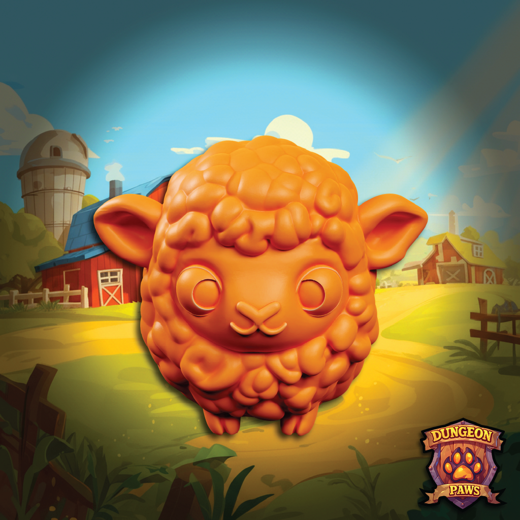 3D model of a chibi-style barn farm yard sheep lamb goat miniature