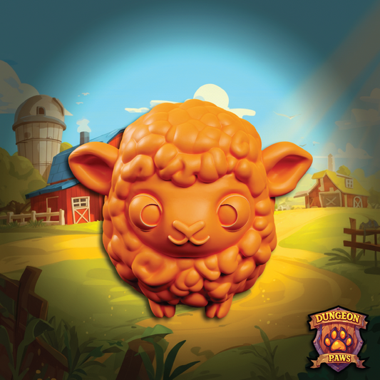 3D model of a chibi-style barn farm yard sheep lamb goat miniature
