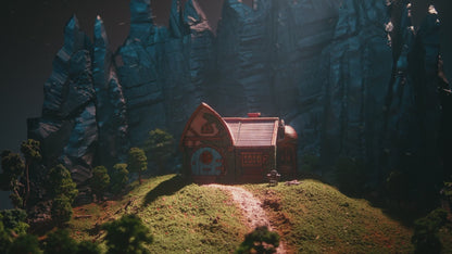 Founder's Cottage | Mountainside Cabin | Miniature Gaming Terrain Kit | Phoenix Foundry