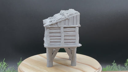 Wood Shed | Storage Hut | Miniature Gaming Terrain Kit | GameScape3D | Sea Stack Cove