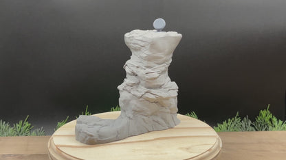 Boot Rock | Secret Passage Outcropping | Miniature Gaming Terrain Kit | GameScape3D | Sea Stack Cove