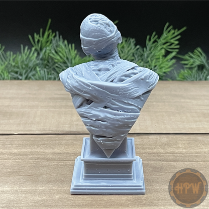 Mummy Bust | Undead Statue | 3D Resin Print