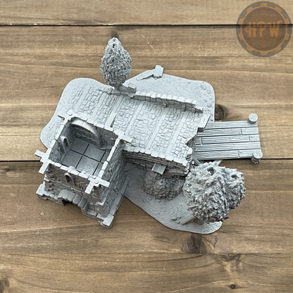 Broken Bridge | Guard Post | Miniature Gaming Terrain Kit | 3DP4U | Medieval Town Set 2