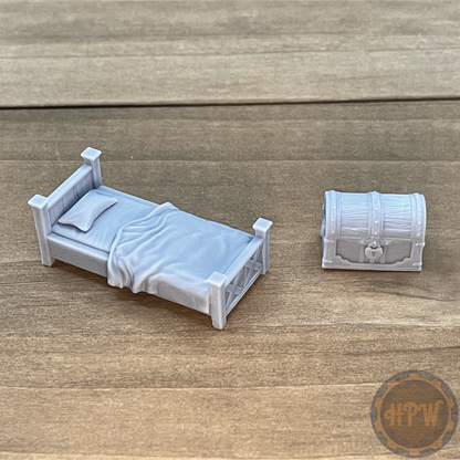 Founder's Cottage Furnishings | Tabletop Decorations | Miniature Gaming Scatter Terrain | Phoenix Foundry
