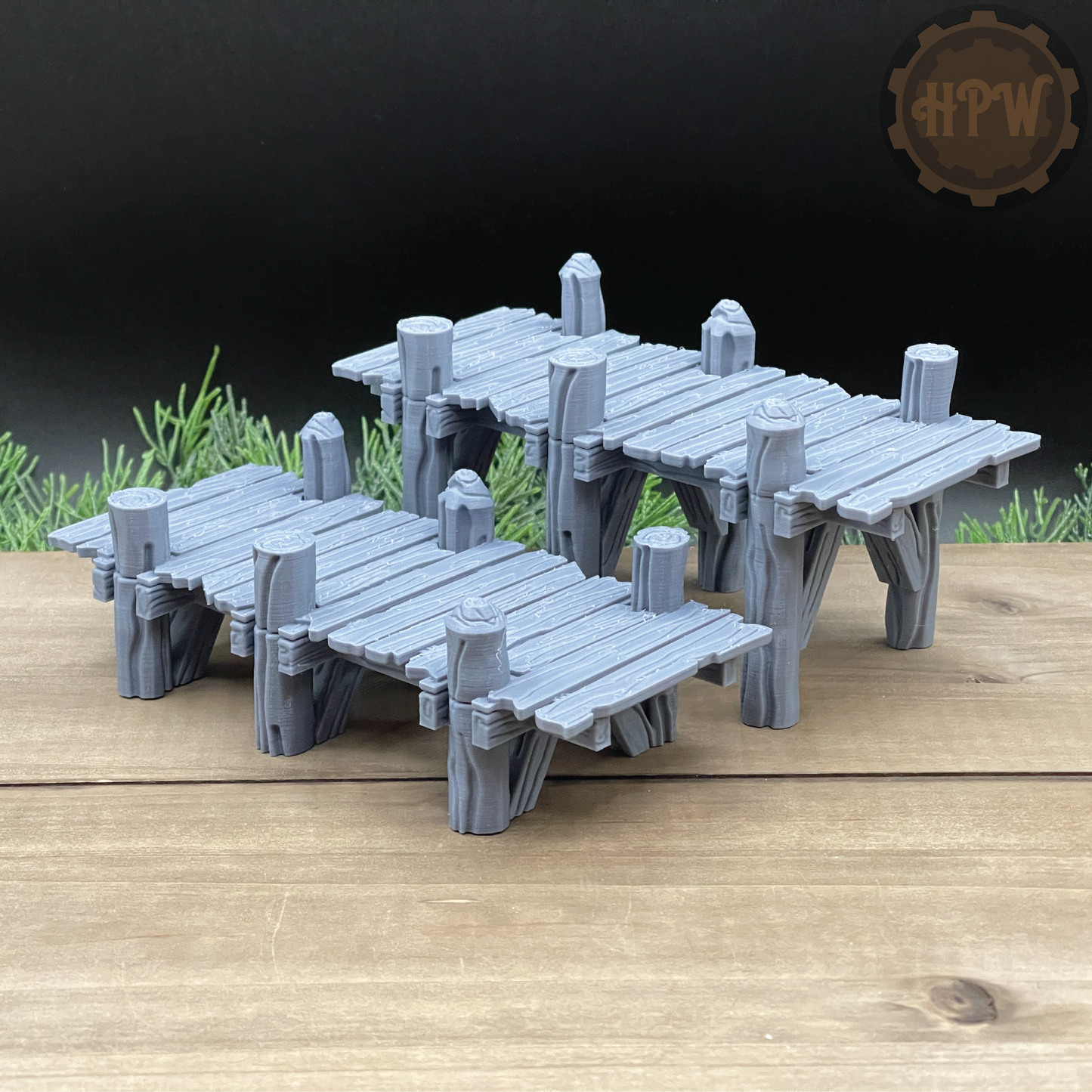 Docks and Piers | Seaside Platforms | Miniature Gaming Terrain Kit | GameScape3D | Sea Stack Cove