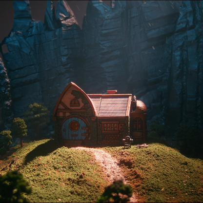 Founder's Cottage | Mountainside Cabin | Miniature Gaming Terrain Kit | Phoenix Foundry