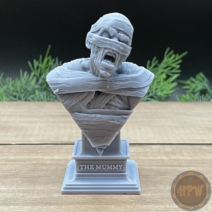 Mummy Bust | Undead Statue | 3D Resin Print