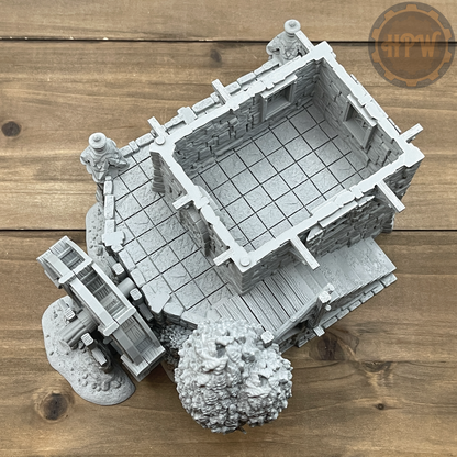 Watermill House | Wheel House | Miniature Gaming Terrain Kit | 3DP4U | Medieval Town Set 2