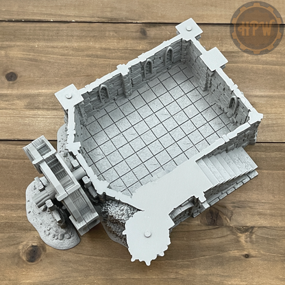 Watermill House | Wheel House | Miniature Gaming Terrain Kit | 3DP4U | Medieval Town Set 2