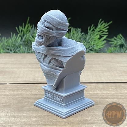 Mummy Bust | Undead Statue | 3D Resin Print