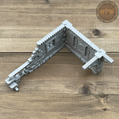 Ruins | Abandoned House | Miniature Gaming Terrain Kit | 3DP4U | Medieval Town Set 2