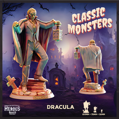 Dracula | Vampire Miniature | 3D Resin Print