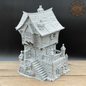 Tombstone Residence | Renaissance House | Miniature Gaming Terrain Kit | 3DP4U | Medieval Town Set 2