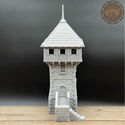 Defense Tower | Guard House | Miniature Gaming Terrain Kit | 3DP4U | Medieval Town Set 2