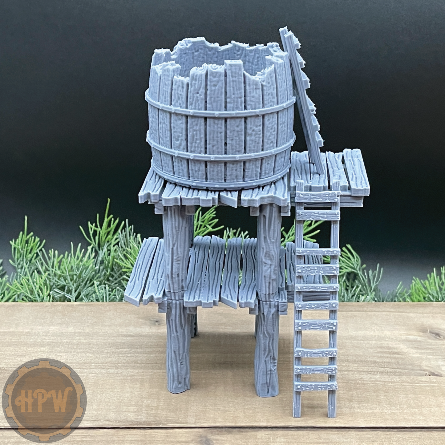 Water Tower | Rain Catcher | Miniature Gaming Terrain Kit | GameScape3D | Sea Stack Cove