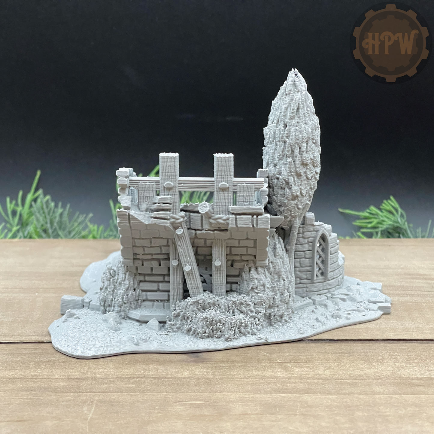 Bridge Half | Broken Roadway | Miniature Gaming Terrain Kit | 3DP4U | Medieval Town Set 2