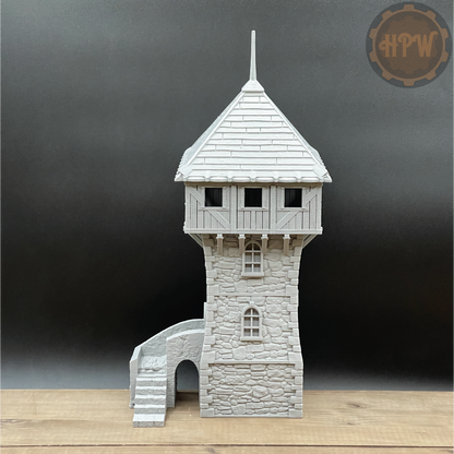 Defense Tower | Guard House | Miniature Gaming Terrain Kit | 3DP4U | Medieval Town Set 2