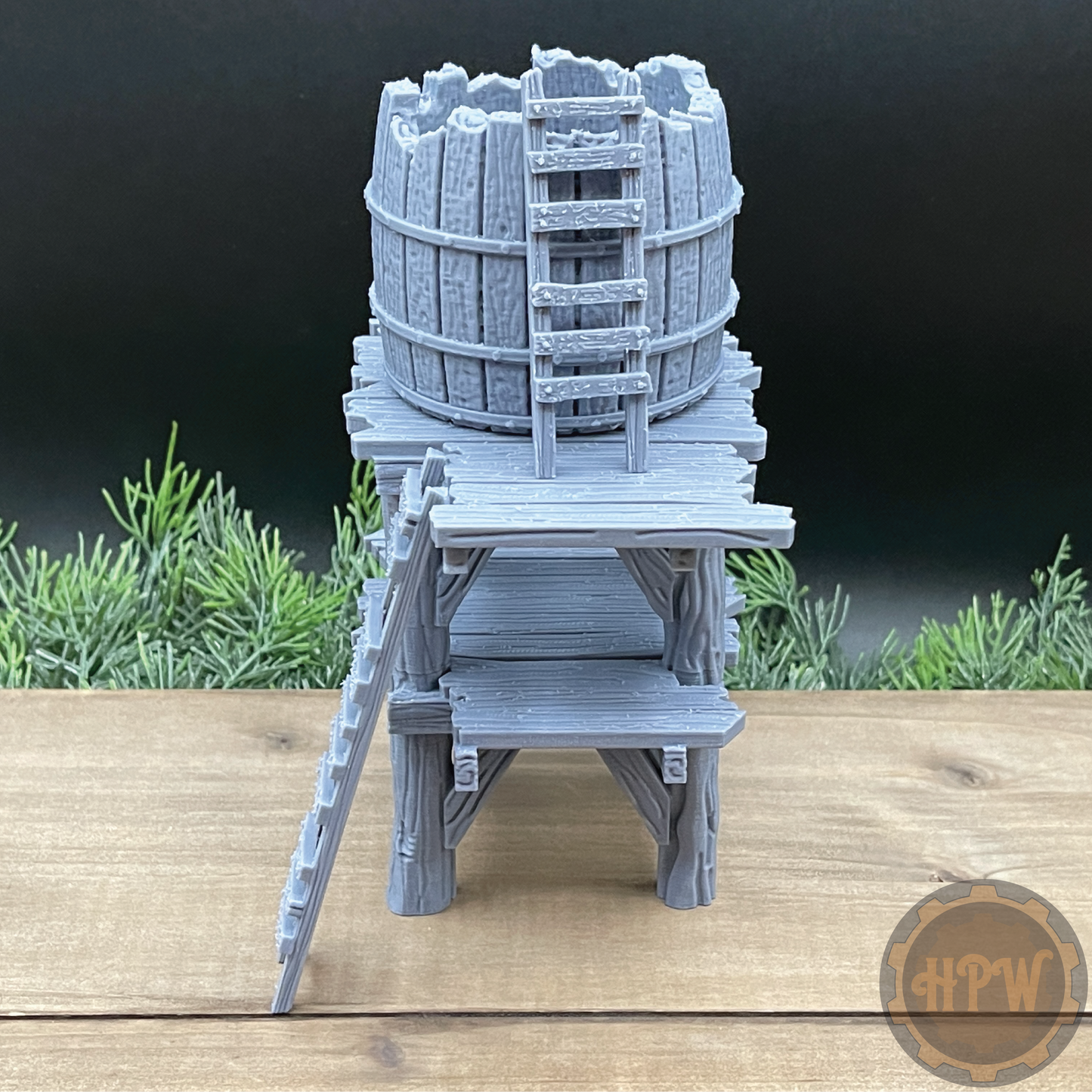 Water Tower | Rain Catcher | Miniature Gaming Terrain Kit | GameScape3D | Sea Stack Cove