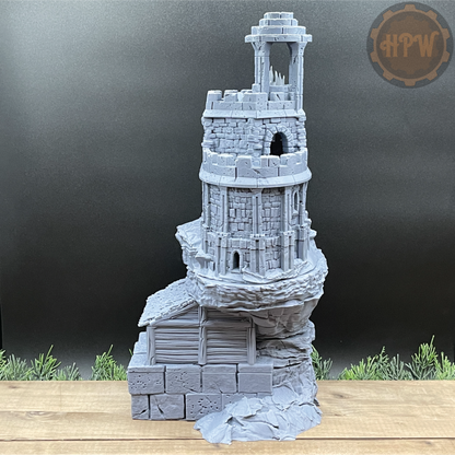 Lighthouse | Beacon Tower | Miniature Gaming Terrain Kit | GameScape3D | Sea Stack Cove