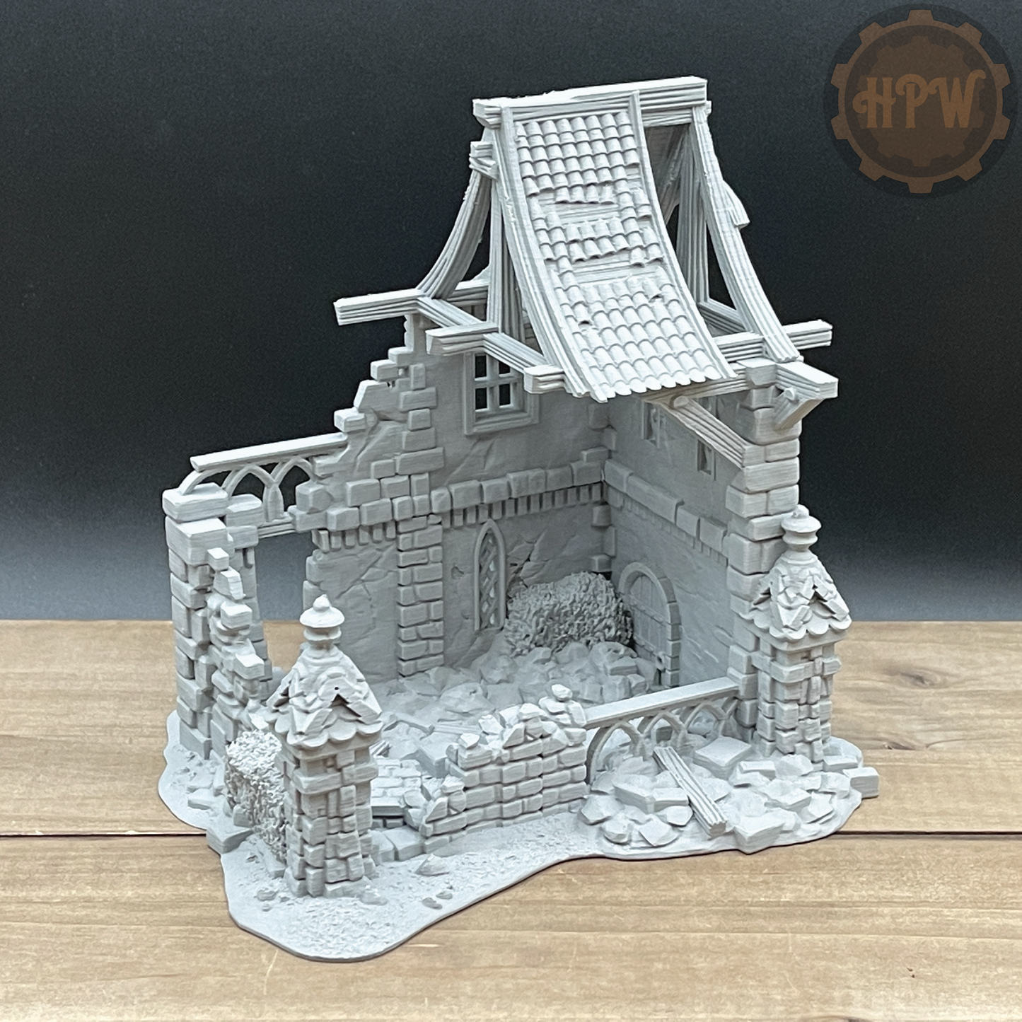 Ruins | Abandoned House | Miniature Gaming Terrain Kit | 3DP4U | Medieval Town Set 2