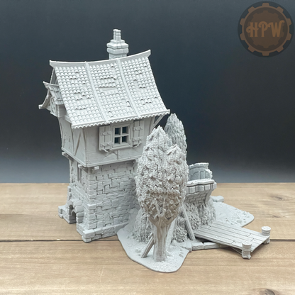 Broken Bridge | Guard Post | Miniature Gaming Terrain Kit | 3DP4U | Medieval Town Set 2